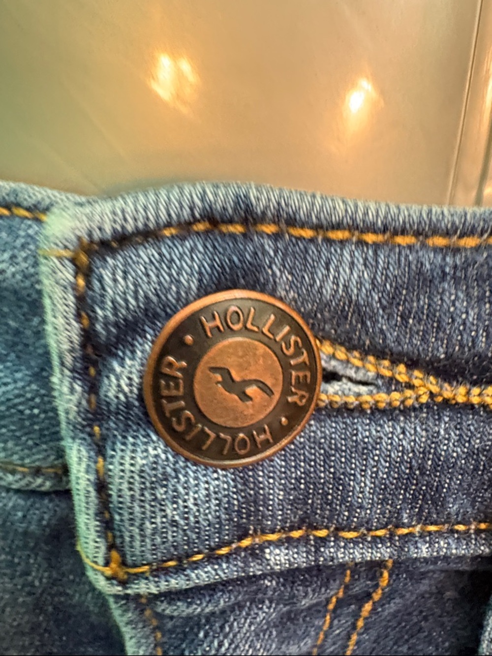 Hollister Medium Blue High-Rise Flare Jeans - Picture 3 of 10